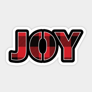 JOY - Buffalo Plaid Sticker